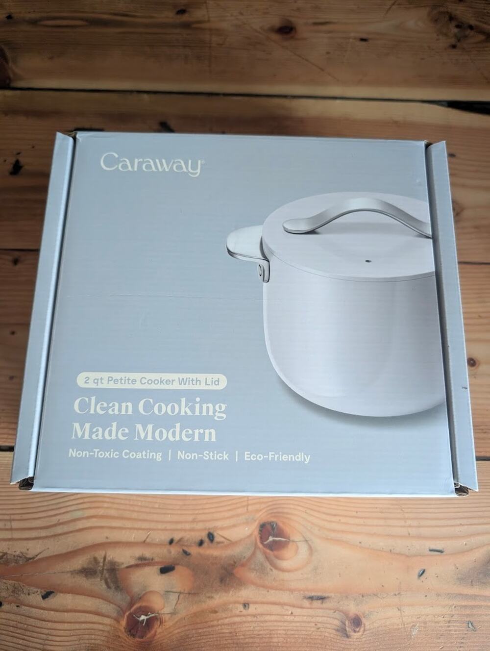 Caraway Petite Cooker with Lid- 2 Qt Ceramic Coated Pot - Non stick Non toxic